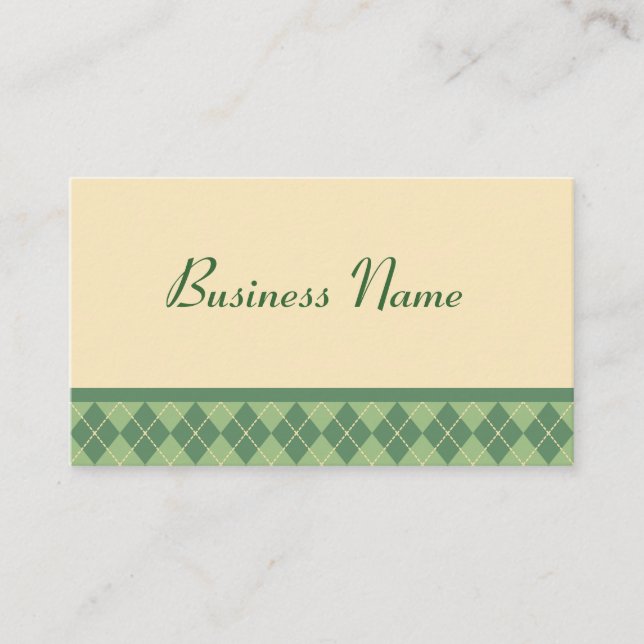 Retro Argyle Business Card (Front)