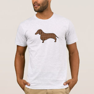 Retro Argyle Dachshund T Shirt
