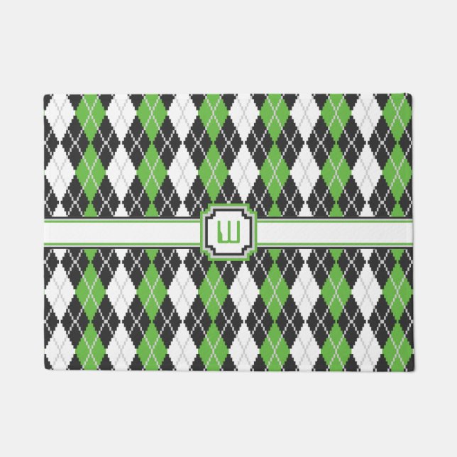 Retro Argyle Doormat (Front)