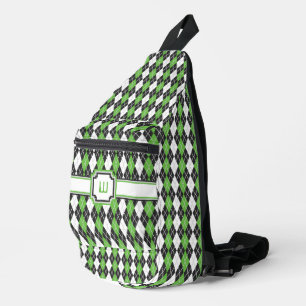 Retro Argyle Sling Bag