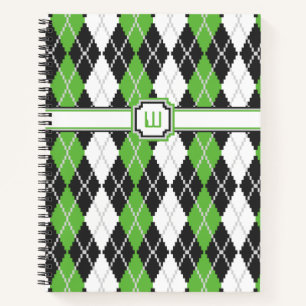 Retro Argyle Spiral Notebook