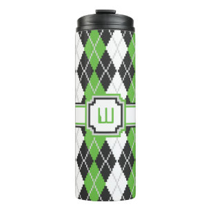 Retro Argyle Thermal Tumbler
