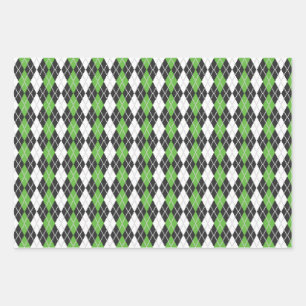 Retro Argyle Wrapping Paper Set