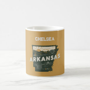 Retro Arkansas State Personalised Coffee Mug