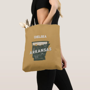 Retro Arkansas State Personalised Tote Bag