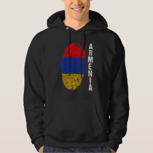 Retro Armenia Flag Home Fingerprint Graphic Tee Je