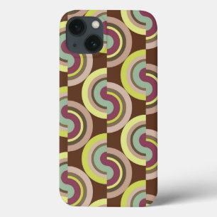 Retro Art Abstract Half Circles Mod Pattern Case