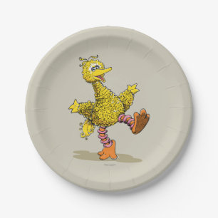 Retro Art Big Bird 2 Paper Plate
