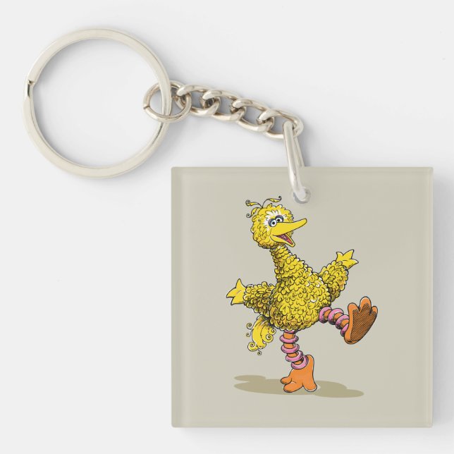 Retro Art Big Bird Key Ring (Front)