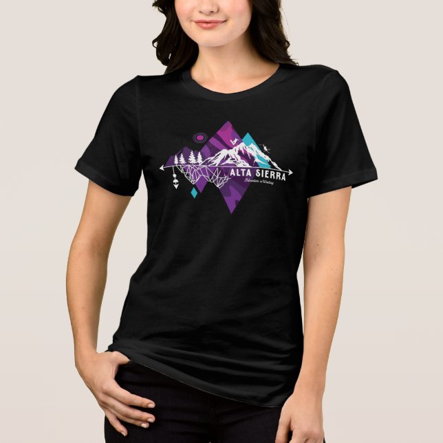 Retro Art Boho Alta Sierra Ski  Tri-Blend Shirt (Front)