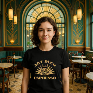 Retro Art Deco Espresso Coffee Template T-Shirt