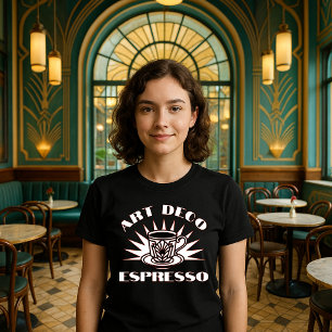 Retro Art Deco Espresso Coffee Template T-Shirt