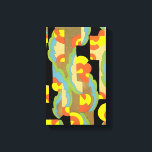 Retro Art Deco Jazz Circles Clouds Rainbow Pattern Canvas Print<br><div class="desc">Retro Art Deco illustration design with vintage repeating half circles, squares and shapes in many bright spring and summer colours and geometric patterns. Part of a collection of decorative compositions by A. Garcelon, produced in the pochoir stencil technique of the "Roaring Twenties." These designs showcase some of the most inspired...</div>