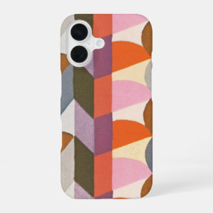Retro Art Deco Jazz Pastel Colours Shapes Patterns iPhone 16 Case