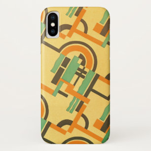 Retro Art Deco Jazz Pattern Colour Geometric iPhone X Case