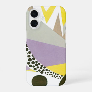Retro Art Deco Jazz Polka Dots Zig Zag Pattern iPhone 16 Case