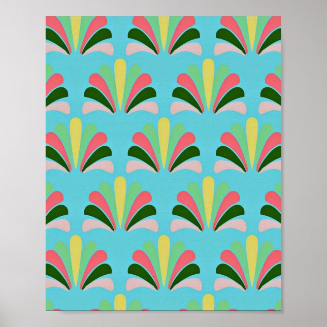Retro Art Deco Pattern Poster (Front)