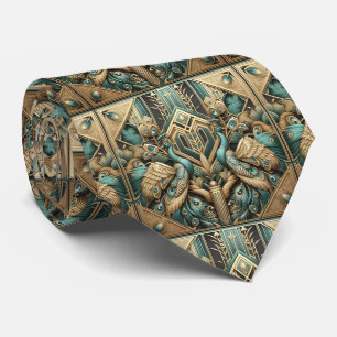 Retro Art Deco Peacocks Tie