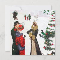 retro Art deco  vintage Christmas