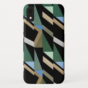 Retro Art Deco Vintage Diamond Triangle Patterns iPhone XR Case