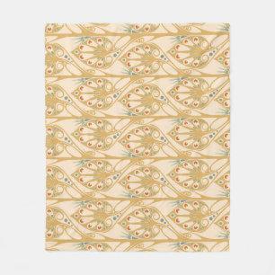 Retro art nouveau, abstract geometric lines. fleece blanket