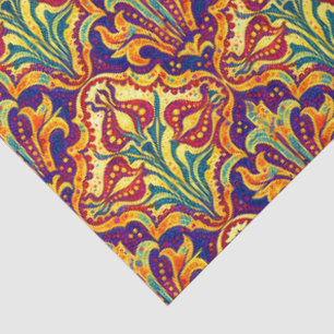 Retro Art Nouveau Floral Pattern by Walter Crane Tissue Paper