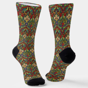 Retro Art Nouveau Peacocks & Birds by Walter Crane Socks