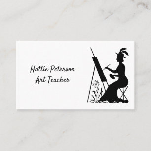 Retro Art Teacher Business Card