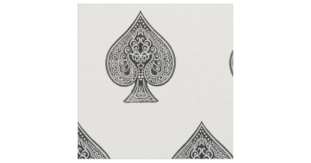 Retro Artistic Poker Ace Of Spades Fabric Zazzle