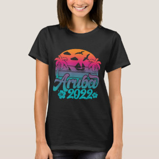 Retro Aruba Beach 2022 Aruba Family Vacation Aruba T-Shirt