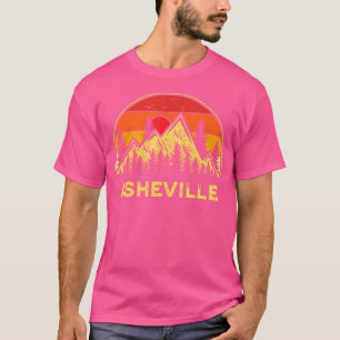 Retro Asheville North Carolina Nc Mountains Hiking T-Shirt