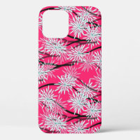 Retro Asian Floral Wallpaper.