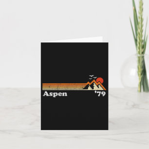 Retro Aspen Ski Resort Colorado Mountains Snowboar Card