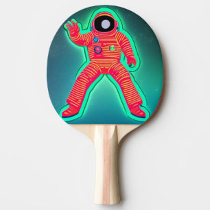 Retro Astronaut Ping Pong Paddle