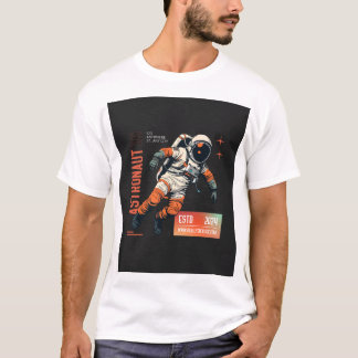 Retro Astronaut Spacewalk Illustration – Vintage  T-Shirt