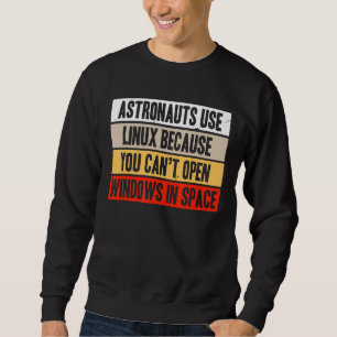 Retro Astronauts Use Linux Because Can't Open Wind Sweatshirt