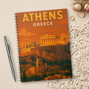 Retro Athens Greece Travel Notebook