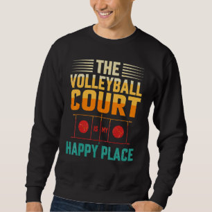 Retro Athletic Volleyball Team Sport Net Spike 2 Sweatshirt