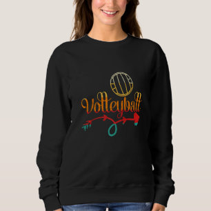 Retro Athletic Volleyball Team Sport Net Spike 37 Sweatshirt