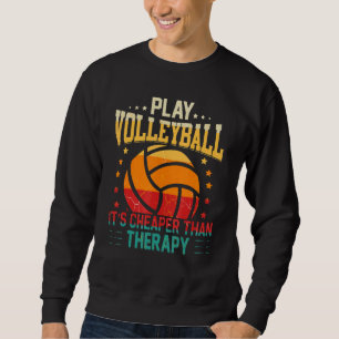 Retro Athletic Volleyball Team Sport Net Spike 48 Sweatshirt