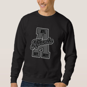 Retro Atlanta Vintage Groovy Varsity The A ATL Cit Sweatshirt