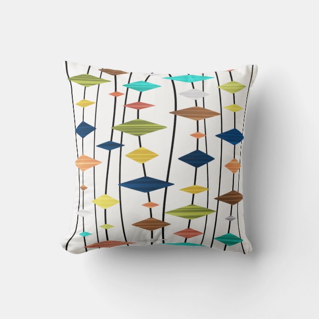Retro Atomic Age Art Diamonds 1 Cushion (Front)