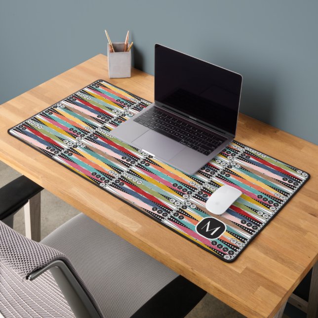 Retro Atomic Age Backgammon  Desk Mat (Office 2)