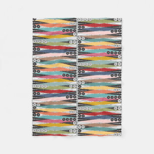Retro Atomic Age Backgammon Fleece Blanket