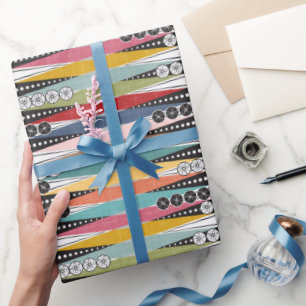 Retro Atomic Age Backgammon  Wrapping Paper