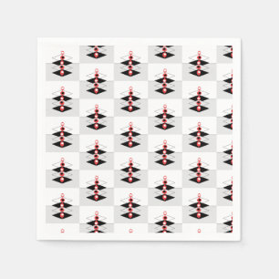 Retro Atomic Art Baubles & Planes Napkin