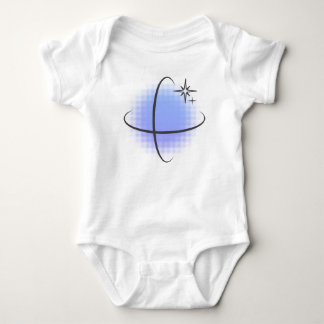 Retro Atomic Blue Dot Baby Bodysuit