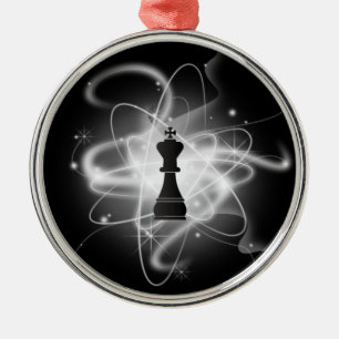 Retro Atomic Chess Piece - King Metal Tree Decoration