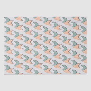 Retro Atomic Crescents Pattern Wrapping Paper