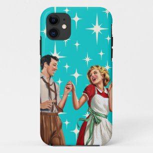 Retro Atomic Era Fabulous '50s Dancing Couple iPhone 11 Case